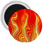 Fire Flames Abstract Background 3  Magnets Front