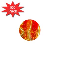 Fire Flames Abstract Background 1  Mini Magnets (100 Pack)  by Simbadda