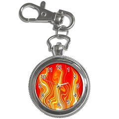 Fire Flames Abstract Background Key Chain Watches by Simbadda