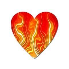 Fire Flames Abstract Background Heart Magnet by Simbadda