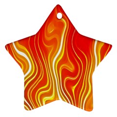 Fire Flames Abstract Background Star Ornament (two Sides) by Simbadda