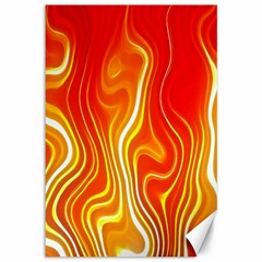 Fire Flames Abstract Background Canvas 12  X 18   by Simbadda