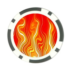 Fire Flames Abstract Background Poker Chip Card Guard by Simbadda