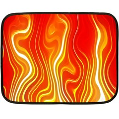 Fire Flames Abstract Background Double Sided Fleece Blanket (mini)  by Simbadda