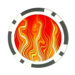 Fire Flames Abstract Background Poker Chip Card Guard (10 pack) Front