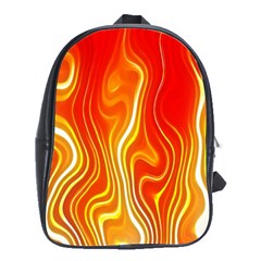 Fire Flames Abstract Background School Bags(large)  by Simbadda