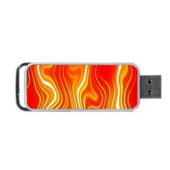 Fire Flames Abstract Background Portable Usb Flash (two Sides) by Simbadda