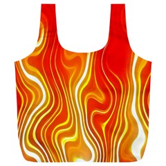 Fire Flames Abstract Background Full Print Recycle Bags (l)  by Simbadda