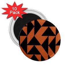 Brown Triangles Background 2.25  Magnets (10 pack) 