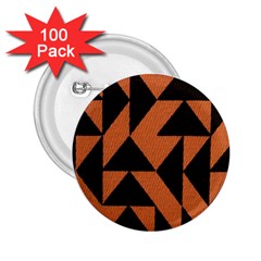 Brown Triangles Background 2.25  Buttons (100 pack) 