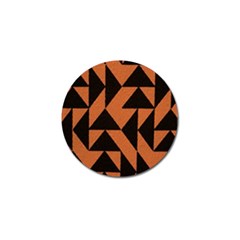 Brown Triangles Background Golf Ball Marker