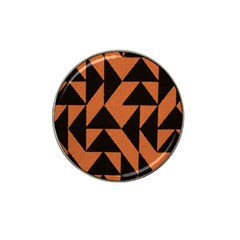 Brown Triangles Background Hat Clip Ball Marker (4 Pack) by Simbadda