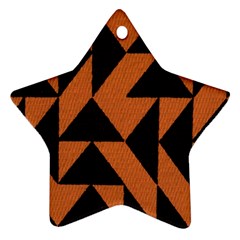 Brown Triangles Background Star Ornament (Two Sides)