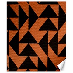 Brown Triangles Background Canvas 8  x 10 