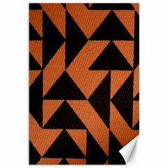 Brown Triangles Background Canvas 12  x 18  