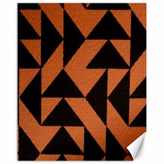 Brown Triangles Background Canvas 16  x 20  