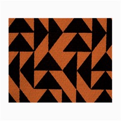 Brown Triangles Background Small Glasses Cloth (2-Side)