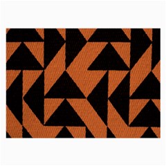 Brown Triangles Background Large Glasses Cloth