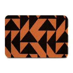 Brown Triangles Background Plate Mats by Simbadda