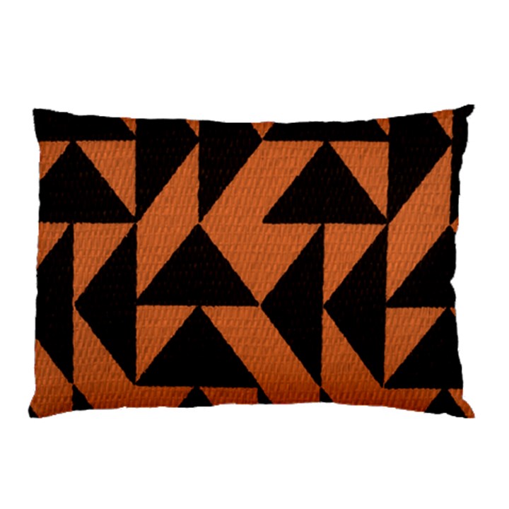 Brown Triangles Background Pillow Case