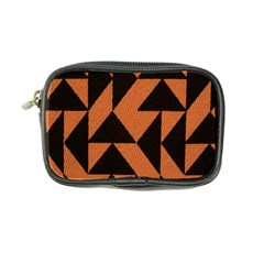 Brown Triangles Background Coin Purse by Simbadda