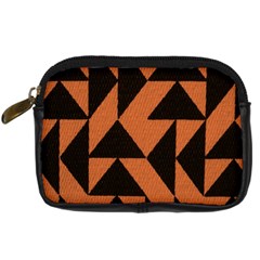 Brown Triangles Background Digital Camera Cases