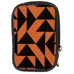 Brown Triangles Background Compact Camera Cases by Simbadda