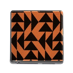 Brown Triangles Background Memory Card Reader (Square)