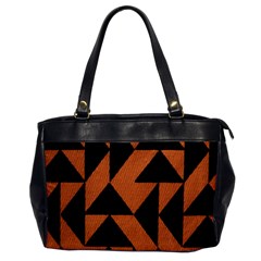 Brown Triangles Background Office Handbags