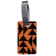 Brown Triangles Background Luggage Tags (One Side) 