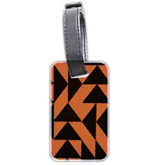 Brown Triangles Background Luggage Tags (Two Sides)