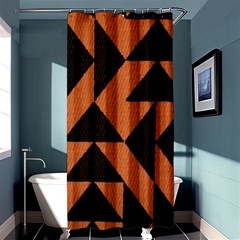 Brown Triangles Background Shower Curtain 36  x 72  (Stall) 