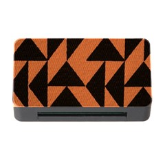 Brown Triangles Background Memory Card Reader with CF