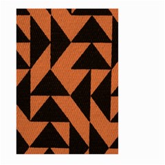 Brown Triangles Background Large Garden Flag (two Sides) by Simbadda