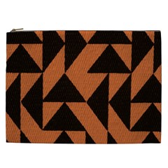 Brown Triangles Background Cosmetic Bag (XXL) 