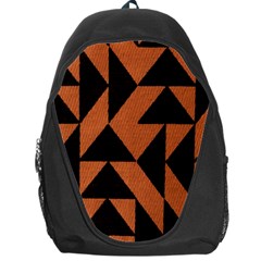 Brown Triangles Background Backpack Bag