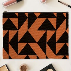 Brown Triangles Background Cosmetic Bag (XXXL) 