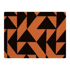 Brown Triangles Background Double Sided Flano Blanket (mini)  by Simbadda