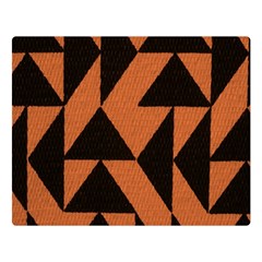 Brown Triangles Background Double Sided Flano Blanket (large)  by Simbadda