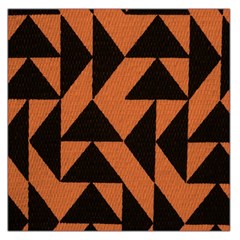 Brown Triangles Background Large Satin Scarf (square) by Simbadda