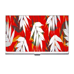 Leaves Pattern Background Pattern Business Card Holders by Simbadda