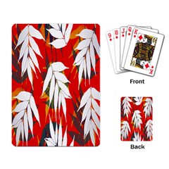 Leaves Pattern Background Pattern Playing Card by Simbadda