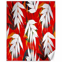 Leaves Pattern Background Pattern Canvas 16  X 20   by Simbadda