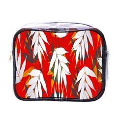 Leaves Pattern Background Pattern Mini Toiletries Bags by Simbadda