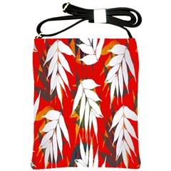 Leaves Pattern Background Pattern Shoulder Sling Bags by Simbadda