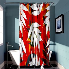 Leaves Pattern Background Pattern Shower Curtain 36  X 72  (stall)  by Simbadda