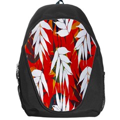 Leaves Pattern Background Pattern Backpack Bag by Simbadda