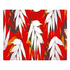 Leaves Pattern Background Pattern Double Sided Flano Blanket (large)  by Simbadda