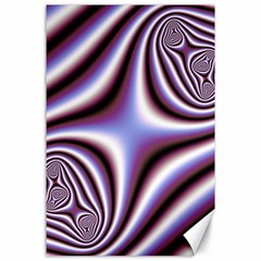 Fractal Background With Curves Created From Checkboard Canvas 24  X 36  by Simbadda