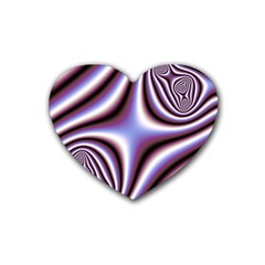 Fractal Background With Curves Created From Checkboard Heart Coaster (4 Pack)  by Simbadda